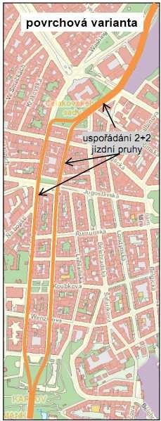 10 Změna intenzit se projeví na ostatních ovlivněných komunikacích. V r. 2017 v některých ulicích dojde k mírnému poklesu, v jiných k mírnému vzestupu dopravy (± 3 %).