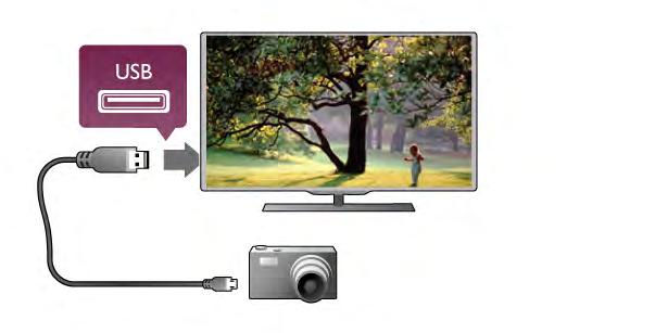 P"ipojení my!i Zapn$te televizor a p"ipojte USB my# k jednomu z konektor% USB na televizoru. USB my# m%!ete p"ipojit také k p"ipojené USB klávesnici. Kliknutí my!