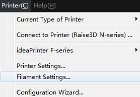 Obrázek 4.91: Zvolte filament z roletové nabídky a upravte jeho parametry.