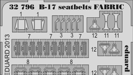 49067 Bf 109E seatbelts FABRIC