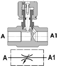 Škrtící a pojistné ventily Škrtící ventil FPSB Korpus - galvanizovaná ocel Kolečko - ocel Nastavitelný škrtící ventil u FPSB používaný v hydraulických systémech jako element ovládající.