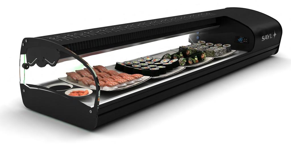 vitrina SHARK SUSHI STATICKÉ CHLAZENÍ S VÝPARNÍKEM GN STATICKÉ