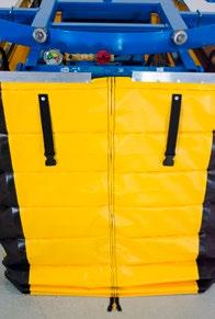 Precision engineered aluminum extrusions are shaped to provide structure and strength to the durable, folded PVC/ Nylon. The cover can be provided in a washdown (water-tight) design if required.