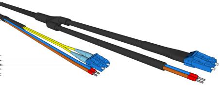 part no: DLCRAC2Fyyy CAB-FIB-1F-LC/LC-OFA-5m patchcord, 1-fibre, single mode, LC-connector LC-connector, yyy meters, OFA orig.