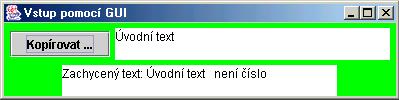 Obsluha události od tlačítka, příklad zpracování U vstupních dat je třeba testování např.