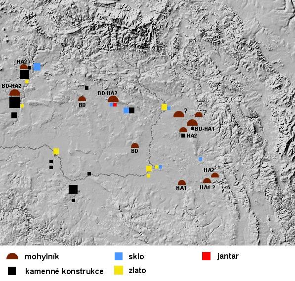 Velmi zásadní poznatky přinesl především výzkum mohylníku v Čejetičkách. Na této lokalitě byla zjištěna celá škála vzájemných vztahů mohylových náspů s objekty hrobového i jiného účelu.