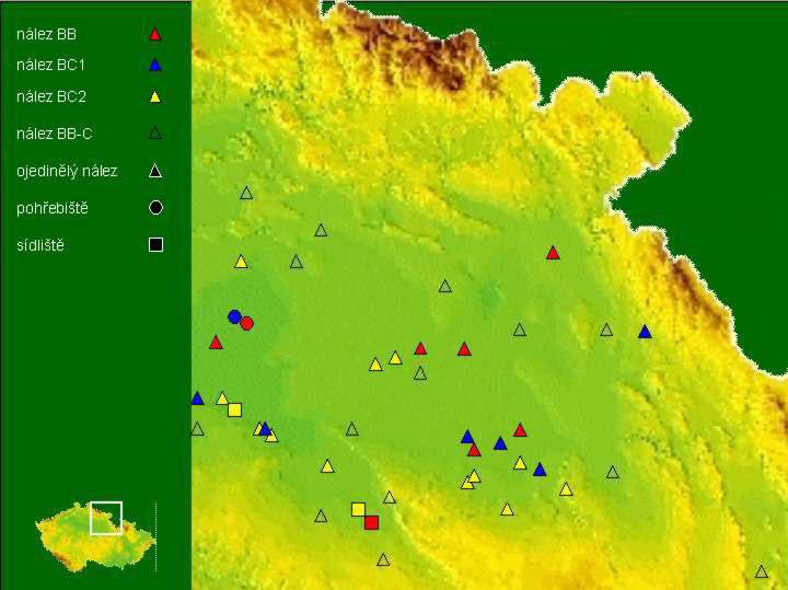 4 10 14 3 1 7 6 8 2 5 9 13 11 15 0 50 km Tab. 37: Nálezy střední doby bronzové ve východních Čechách po stupních a interpretaci.