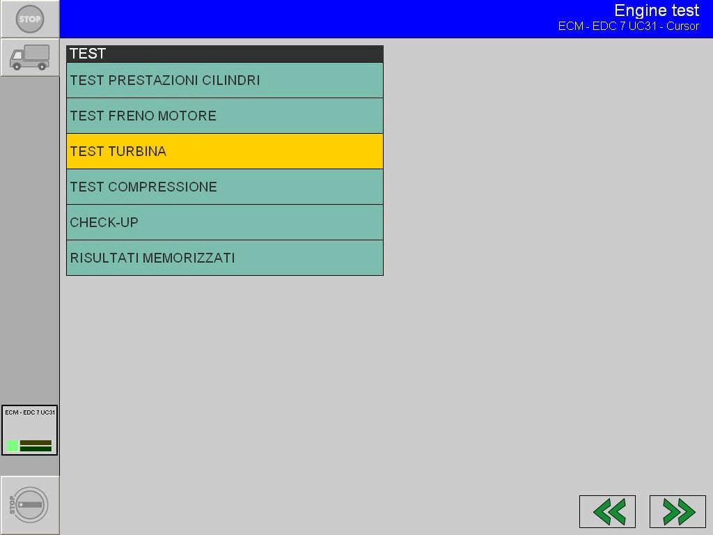 Provádění TESTu VGT EDC7UC31 Normální zvolení