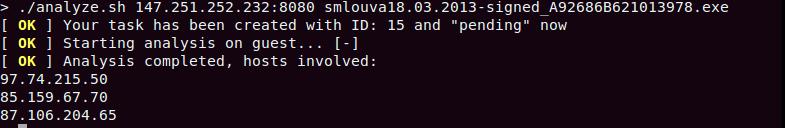 6 Ukázkové analýzy malware V této kapitole si ukážeme analýzy malware provedené pomoci nástroje Cuckoo Sandbox, který jsme integrovali do Kybernetického polygonu.