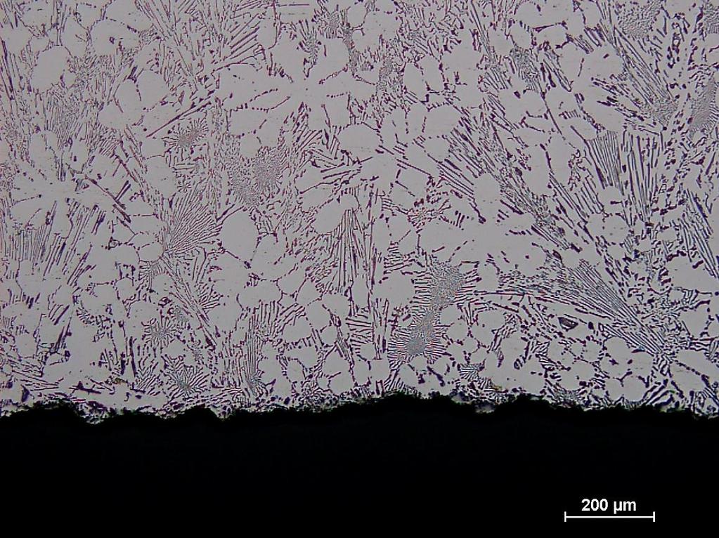 podložkou- 700 C / 45 min (vzduch) (Olympus, 100x) ultrajemné eutektikum eutektikum (Al) Obr.