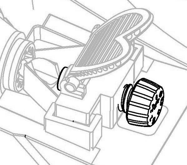 B Slot on guide Insert the chuck when clamp button pushed down in the adjustment guide. CAUTION: Insert the two rotary limiting ribs in the two adjustment grooves Rib on drill holder Fig.