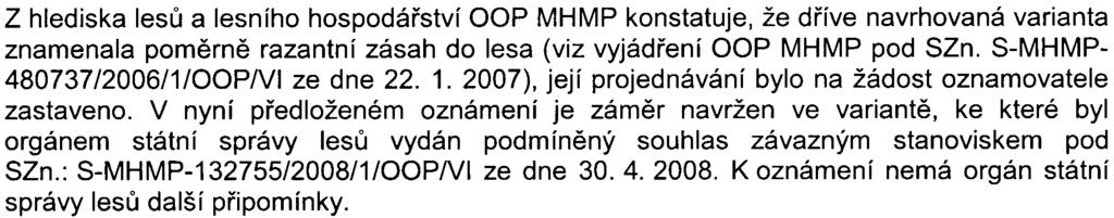 7z9- S- MHMP - 396384/2008/00 P NI/EW 559-2/N ov v poslední dobì potýká s øadou problémù a další masivní napojování nové výstavby situaci zhoršuje.