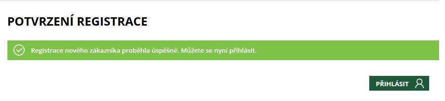 Následně Vám na vyplněnou e-mailovou adresu dojde zpráva s