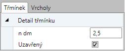 Uživatelská příručka 96 12.2.5.1.1 Obecné třmínky Tvar třmínku je definován souřadnicemi jednotlivých vrcholů třmínku. Vrchol třmínku je bod, ve kterém se protínají osy větví třmínku.