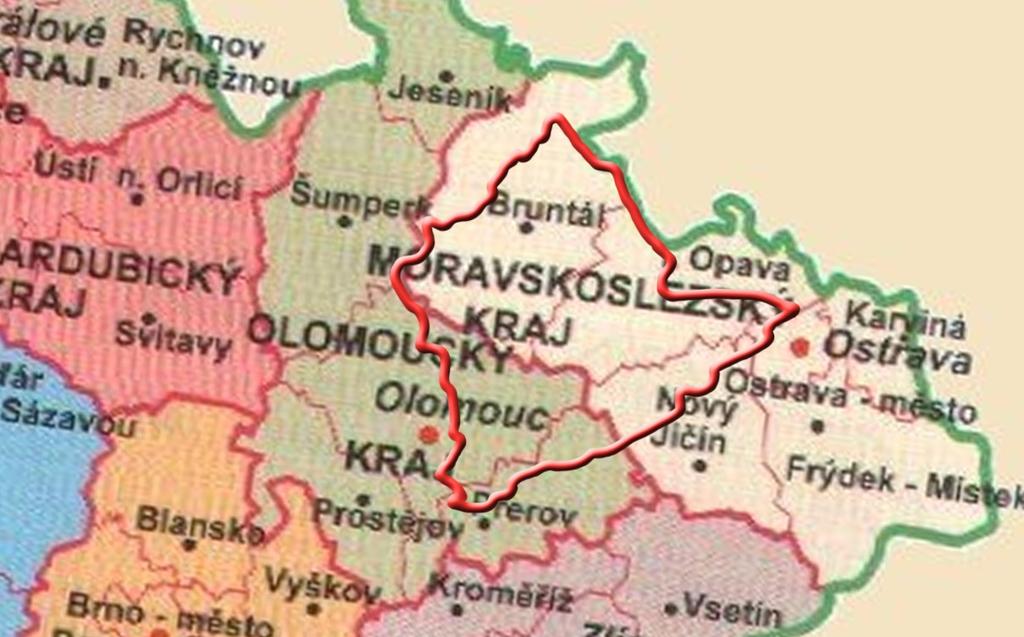 2 Přírodní poměry oblasti Petra Kubielasová: Neovulkanity Nízkého Jeseníku Oblast Nízkého Jeseníku se nachází ve východní části ČR, zasahuje do Moravskoslezského a Olomouckého kraje (obr. 1).