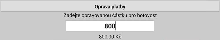 Je možno tuto chybu opravit. Opravit chybu může pouze pokladník, který má tuto funkci povolenu.