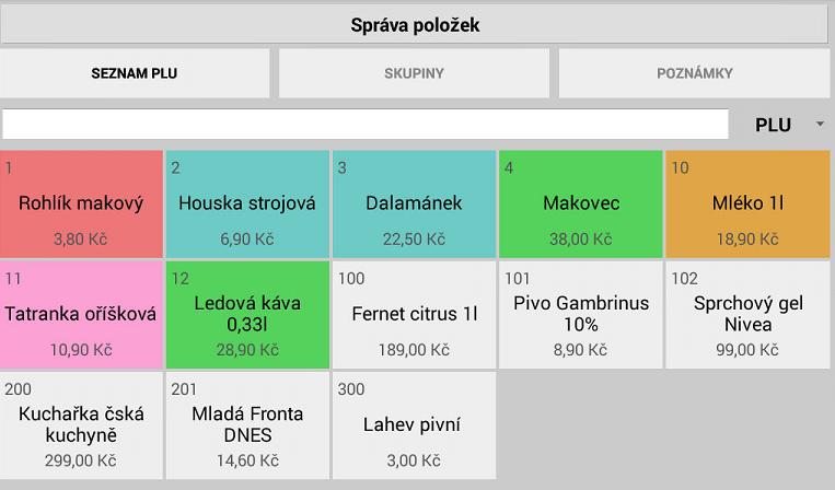 Tlačítka PLU je možno v programovacím režimu jednoduchým