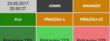 Kombinace zobrazení Slev a Přirážek na pokladně Nastavení Loga Firmy nebo obchodu V