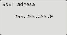 Konfigurační úroveň LAN nastavení LAN rozhraní IP... IP adresa LAN rozhraní. Pomocí tlačítka ENTER procházíte jednotlivé části IP adresy.