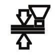 Symbol silové regulace Symbol polohové regulace Činnost regulací (zvedání a spouštění) je možné sledovat pomocí indikačních diod (8) a (9).