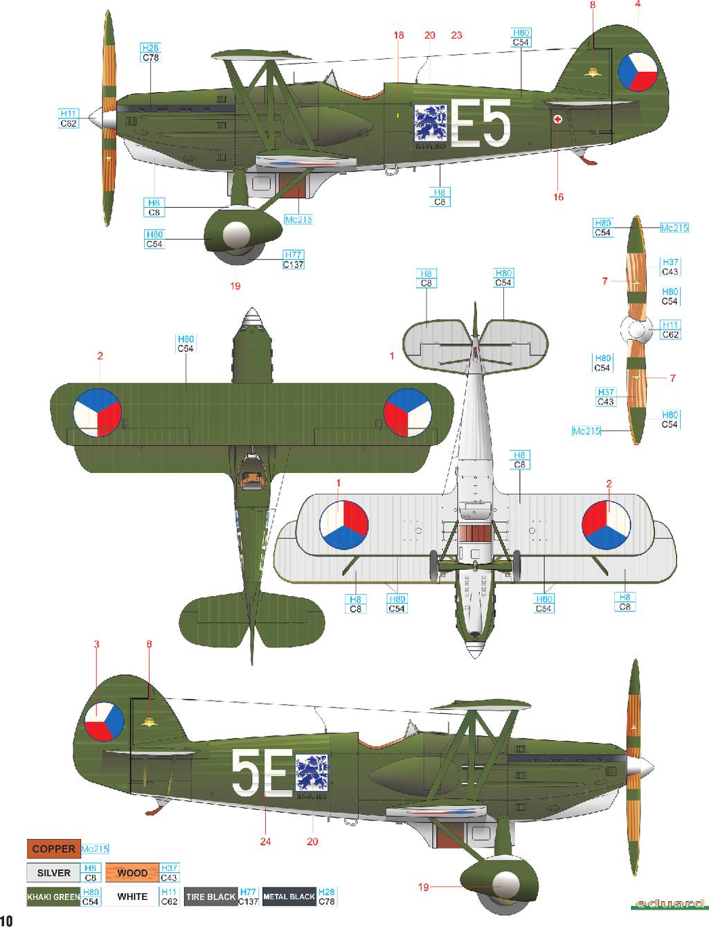 A v. č. 169, 40. stíhací letka, Letecký pluk 4, Hradec Králové, srpen 1937 Avia B.534 výrobního čísla 169 byla poprvé zalétnuta 4. dubna 1937, od 22.