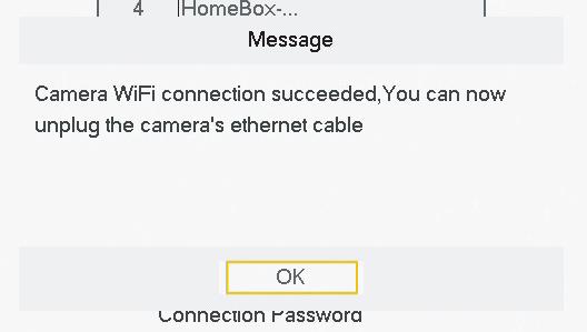 ) 2) Klikněte na Připojit 25) Klikněte na OK Nyní můžete odpojit ethernetový/síťový kabel od WiFi kamery.