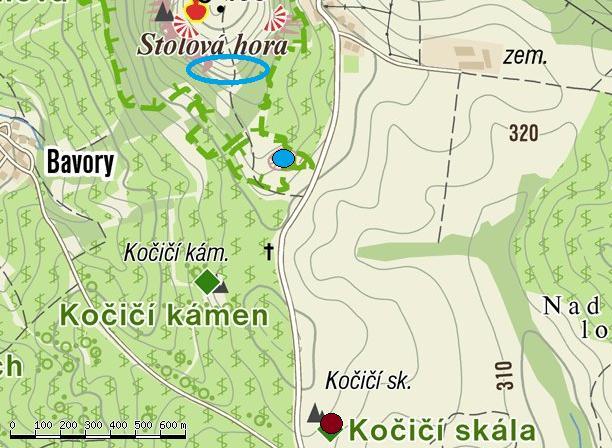 5.3 Lokalita č. 3: STOLOVÁ HORA Lokalita č. 3 se nachází na jiţním svahu Stolové hory mezi obcemi Mikulov a Klentnice.