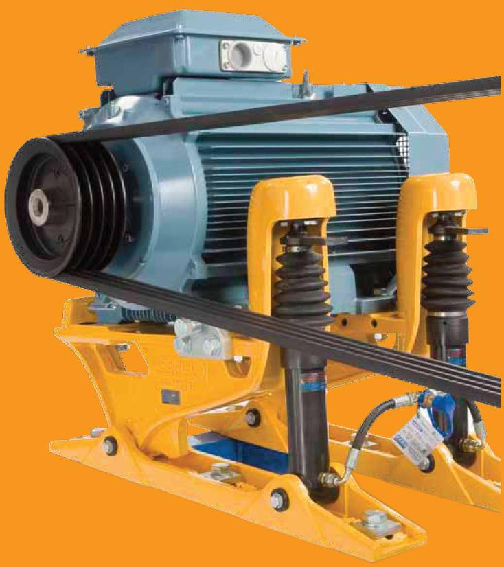20 GEMEX Hydraulické napínání řemenového převodu Hydraulický systém napínání řemenového převodu GEMEX umožňuje snadnou údržbu řemenového převodu bez nutnosti opakovaného a pracného seřizování řemenic