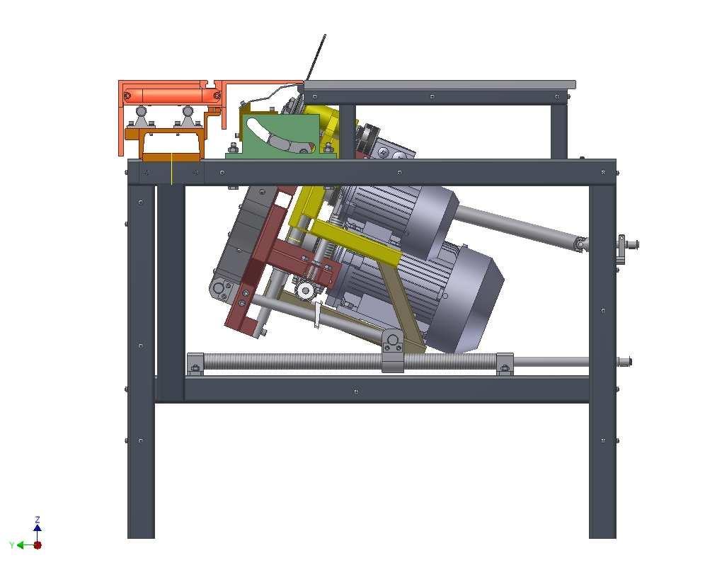 8.1 Stanovení ůsobících sil v nakláěcím mechanizmu Celý vnitřní mechanismus se nakláí omocí šroubu (obr. 8.3). Šroub má lichoběžníkový závit se stouáním 3 [mm].