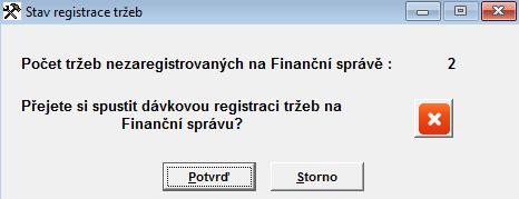 Informace o počtu takto nepřijatých dokladů se zobrazuje v hlavičce programu hned vedle jména přihlášeného uživatele. Nebo při vstupu/odhlášení z programu.