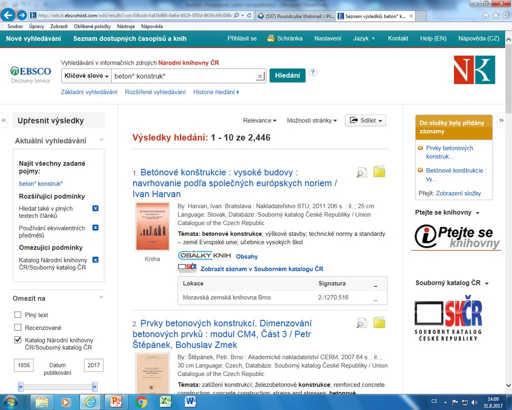 SKC - EBSCO Discovery Service Práce s