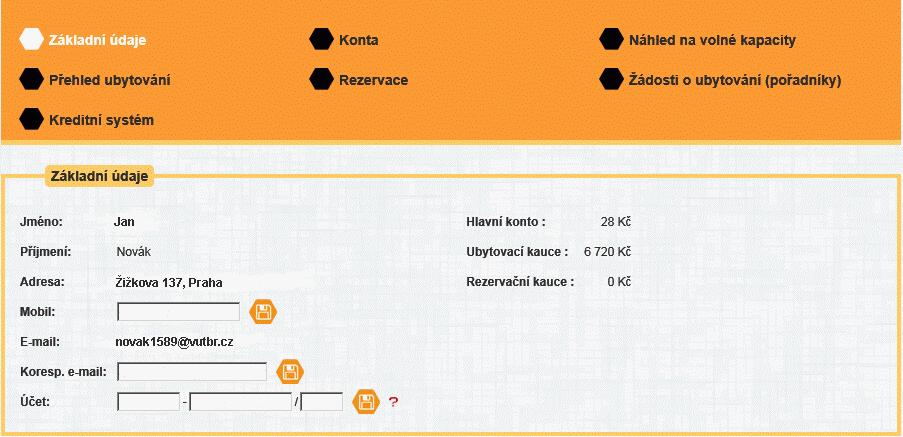 Po přihlášení zvolte odkaz INTRAPORTÁL a poté <Ubytování a stravování>.