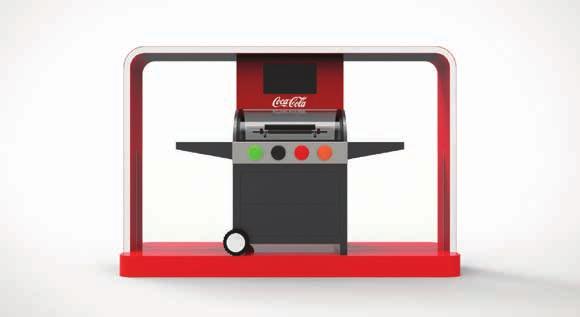 Hlavní inspirací prodejního stojanu mi byla kampaň Coke&Meal, jejíž cílem je evokovat ve zvyklostech spotřebitelů