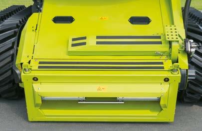 3 Hydraulický šnekový dopravník HP. Hydraulické přestavení úhlu sečení probíhá hydraulickým válcem.