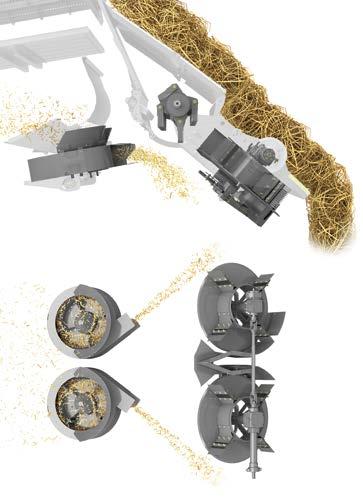 Více efektivity. Více přesnosti. Nový radiální rozhazovač. Radiální rozhazovač NOVINKA: mechanicky poháněný radiální rozhazovač. Řízené rozptýlení slámy. Radiální rozhazovač: řezání.