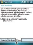3. Na kartě Hardware zadejte hardwarový port a přenosovou rychlost pro externí GPS. Podrobnosti viz uživatelská příručka k externímu GPS. 4.