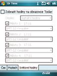 Nastavení světového času: 1.