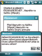 Ve Vašem počítači zadejte přístupový kód a potom klepněte na tlačítko OK.