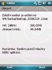 5. Klepnutím na tlačítko Start zahajte obnovu. Klepnutím na tlačítko Zpět se vrátíte na poslední obrazovku. 6.