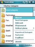 Nabídky NewStation Nabídka kategorie Pokyny pro používání nabídky kategorie: 1. Klepněte na tlačítko Start > Programy > NewStation.