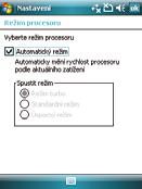 Režim procesoru Umožňuje vybrat režim procesoru.