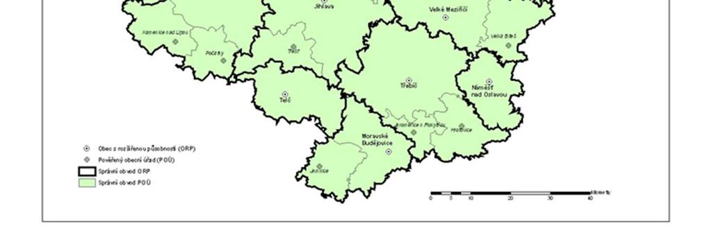 SO ORP Telč má celkem 45 obcí, což je přibližně průměrný počet obcí v rámci kraje Vysočina. Na celkovém počtu obyvatel kraje se podílí téměř třemi procenty a na území kraje přibližně čtyřmi procenty.