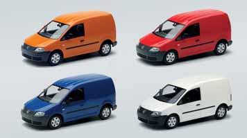 2K0 099 301 A5C modrá surf  2K0 099 301 B9A bílá candy  2K0 099 301 P2C oranžová Model auta 1:43 Skříňový vůz Caddy Vás umí nadchnout nejen v životní velikosti originální modely od firmy Minichamps