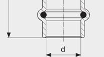 provedení L* = délka staršího provedení Sanpress- přechodové koleno 90 model 2214.