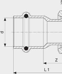 Sanpress- připojovací šroubení model 2263 artikl VdS d G Z L1 L2 SW 475 956 12 ⅜ 17 41 6 22 380 878 12 ½ 13