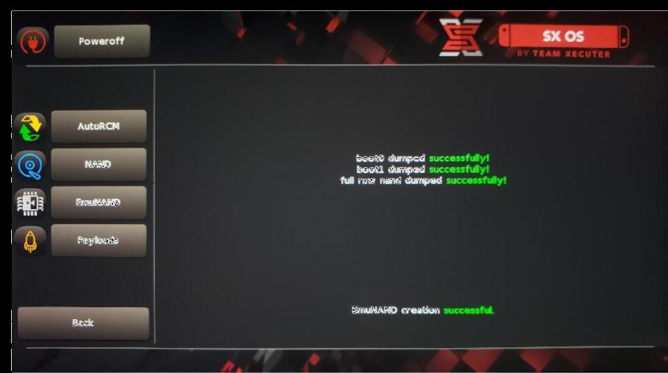 Z menu Nastavení ( Options ) vyberte typ EmuNAND a pokračujte dle instrukcí: System NAND: Upraví část interní paměti Switche pro EmuNAND microsd as Partition: Rozdělí vaší MicroSD kartu a