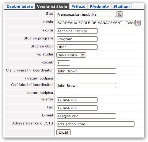 8.2.2 Práce s aplikací 8.2.2.4 Přidání záznamu o příjezdu Jak je vidět v horní části předchozího obrázku, ještě nejsou evidovány žádné příjezdy našeho studenta.