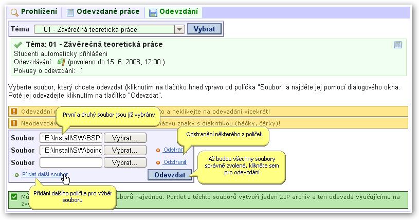 3.3.3 Práce s aplikací a příklady Obrázek 3.