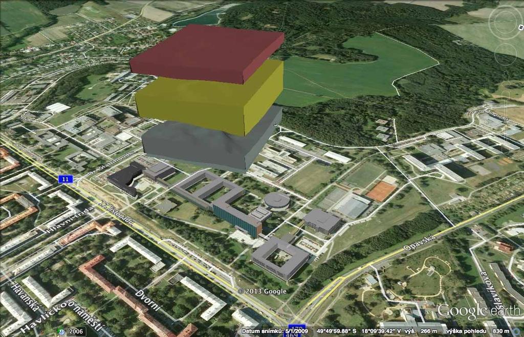 Tvorba komplexního modelu horninového prostředí 3D model horninového prostředí areálu VŠB TUO se zobrazením