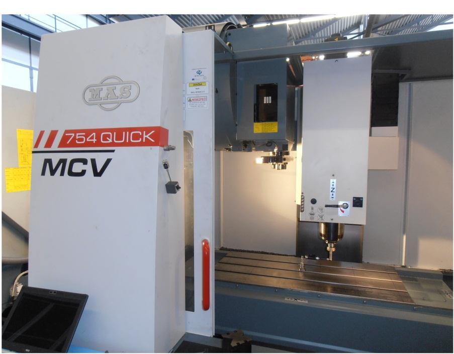 Str. 24 3 Testování vertikálního obráběcího stroje Cílem práce je pomocí naměřených dat zhodnotit aktuální stav obráběcího stroje MCV 754 QUIC (obr. 3.1) a porovnat strategie měření s odlišnými vstupními parametry.